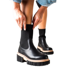 Seastar Botas Botas Jodhpur com meia preto Seastar Botas Botas Jodhpur com meia preto