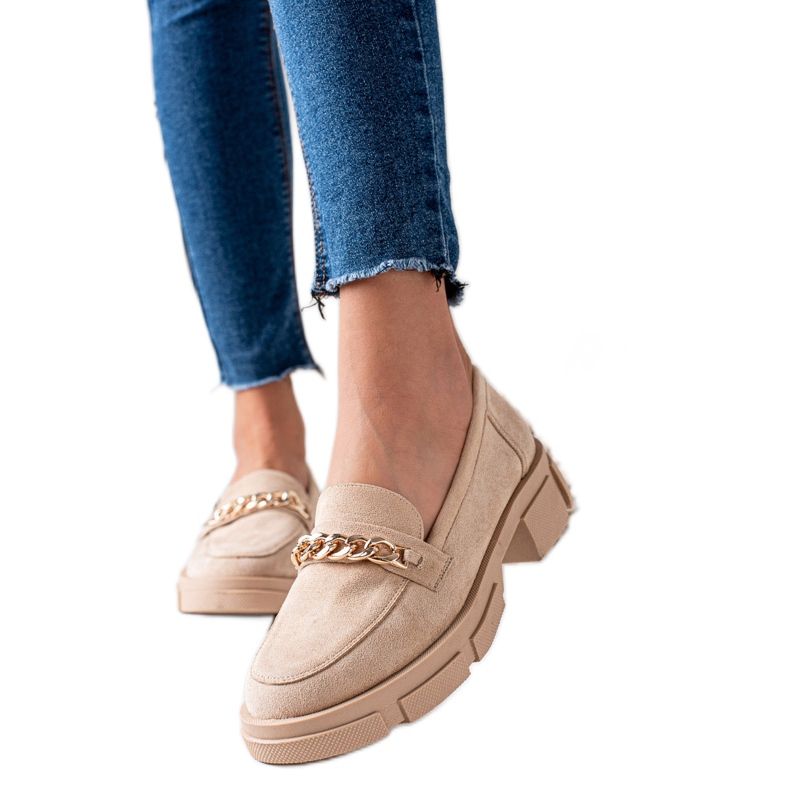 Goodin Mocassins bege da moda