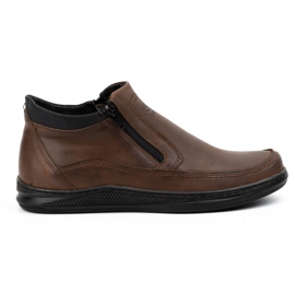 Polbut Botas de inverno masculinas marrom escuro K30