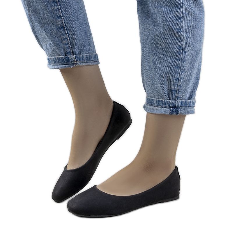 BM Bailarinas clássicas femininas Black Charpie preto