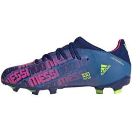 Chuteiras Adidas X Speedflow Messi.3 Fg Jr FY6932 multicolorido azul
