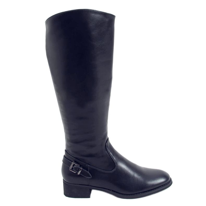 Botas de equitação femininas negras BH311 Preto Pu