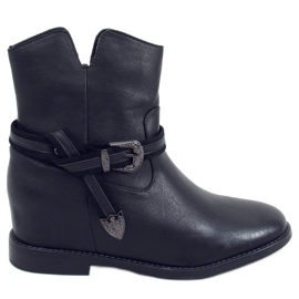 Botas pretas em salto oculto HQ239 Preto