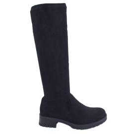 HQ232 botas pretas femininas preto