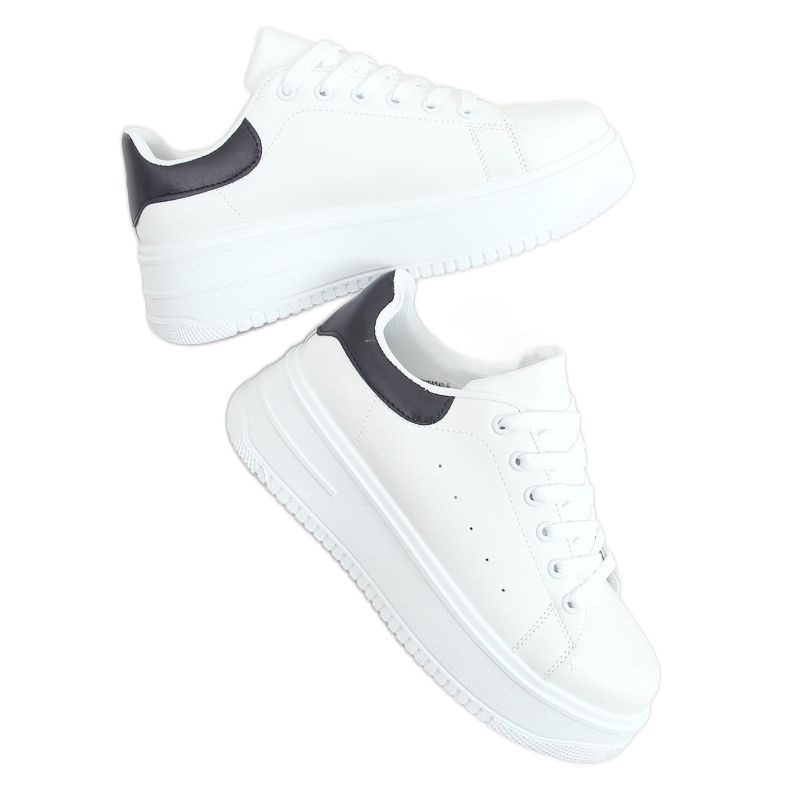 Tênis feminino branco T0YD8240-5 BRANCO / PRETO