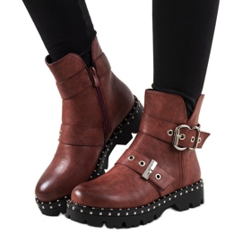Botas borgonha femininas borgonha clarete castanho