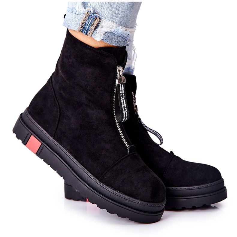 PS1 Botas femininas na plataforma Black Charlee preto