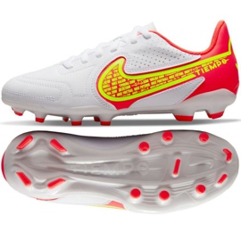 Chuteiras Nike Tiempo Legend 9 Club FG / MG Jr DA1331 176 amarelo, branco, multicolorido branco