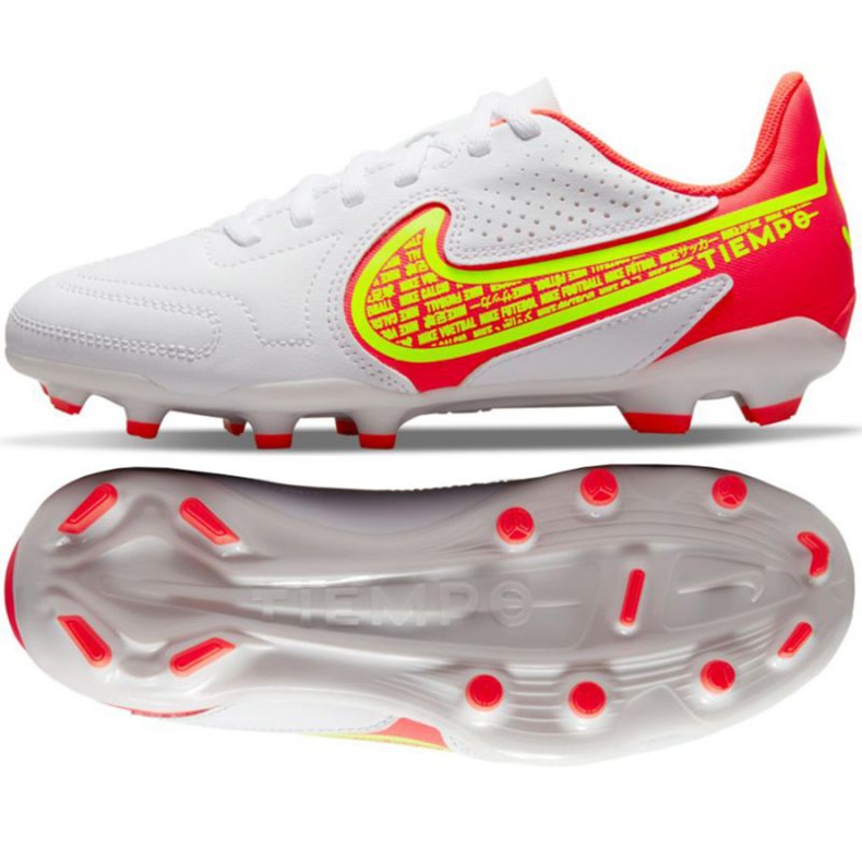 Chuteiras Nike Tiempo Legend 9 Club FG / MG Jr DA1331 176 amarelo, branco, multicolor branco