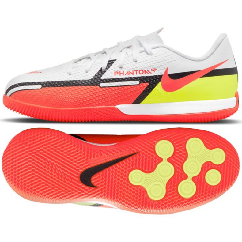 Chuteira Nike Phantom GT2 Academy Ic Jr DC0816 167 amarelo, multicolor branco