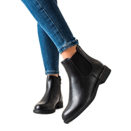 Sergio Leone Botas pretas clássicas com zíper preto