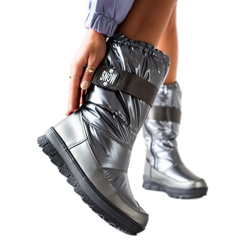 S. BARSKI Botas de neve brilhantes por S.BARSKI prata