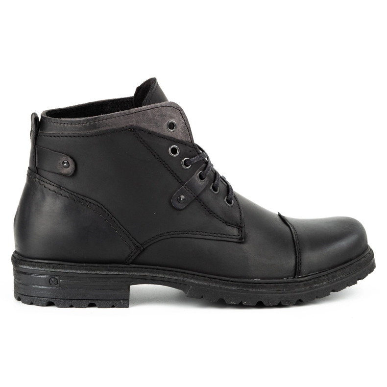 Polbut Sapatos de inverno masculinos negros C15F preto