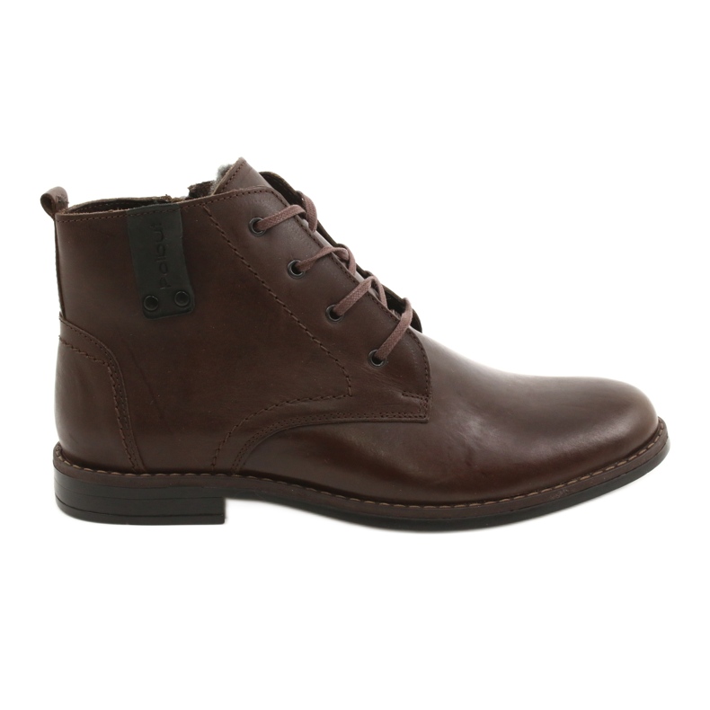 Polbut Sapatos de inverno masculino C20F marrom escuro castanho