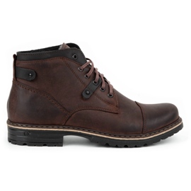 Polbut Sapatos de inverno masculino C15F marrom escuro