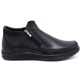 Polbut Sapatos de inverno masculinos K30F em lã preta preto
