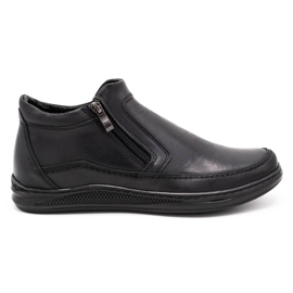 Polbut Botas de inverno masculinas negras K30F preto