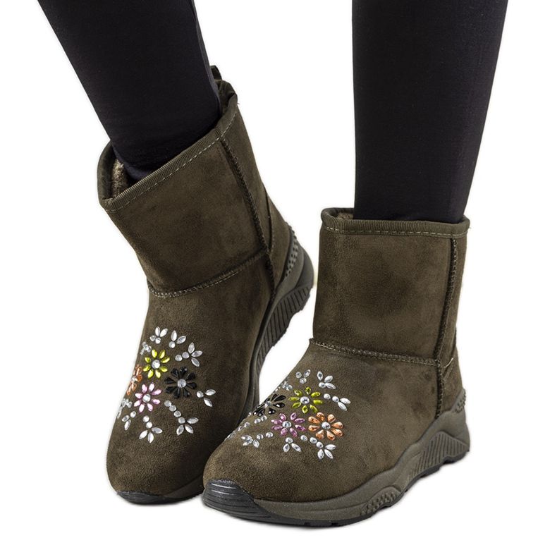 Botas de neve verdes femininas Arana
