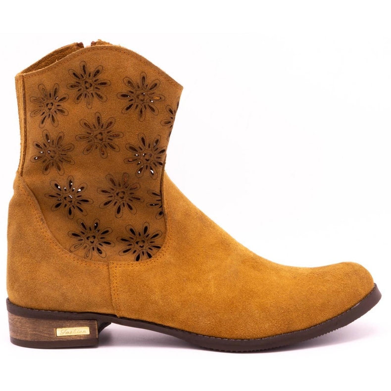Olivier Botas Janet vermelhas com orifícios confortáveis laranja
