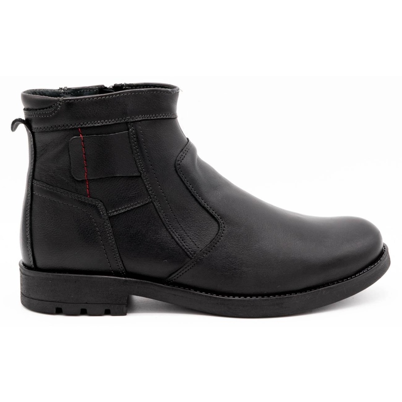 Olivier Botins masculinos de inverno em couro preto de 302 MP