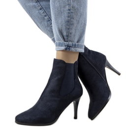 Botas azul marinho com salto Varela