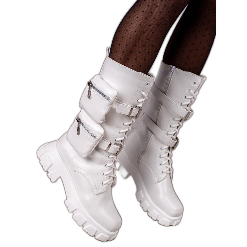 TRENDI Trabalhadores da moda com bolsos branco