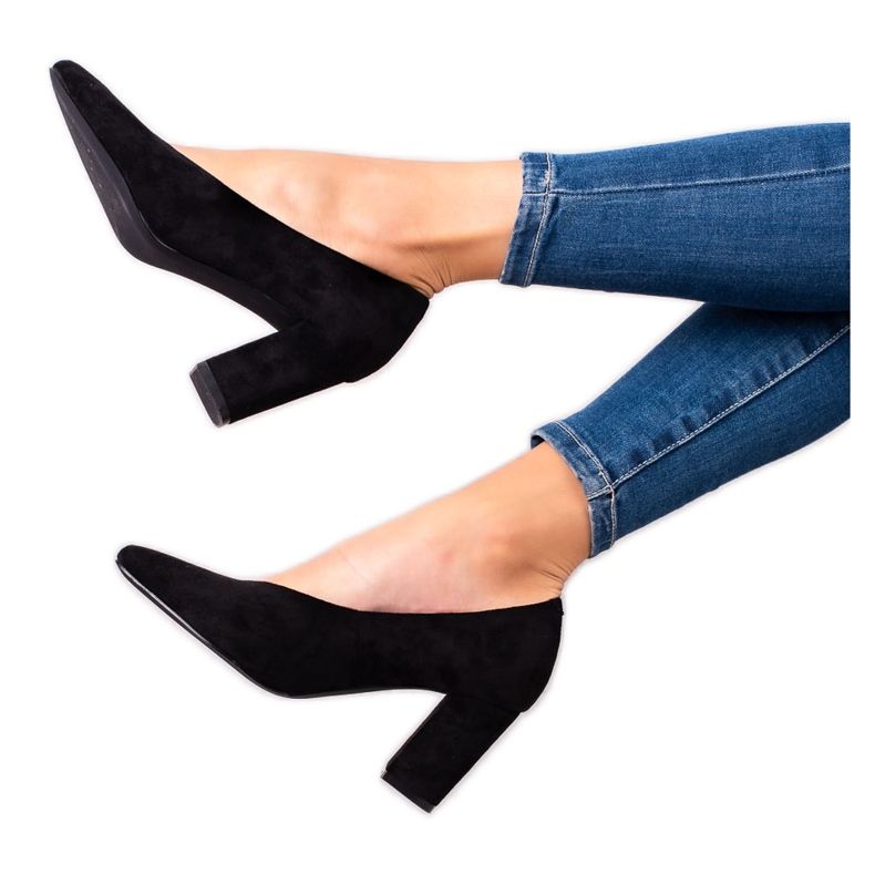 Bombas de camurça VINCEZA preto