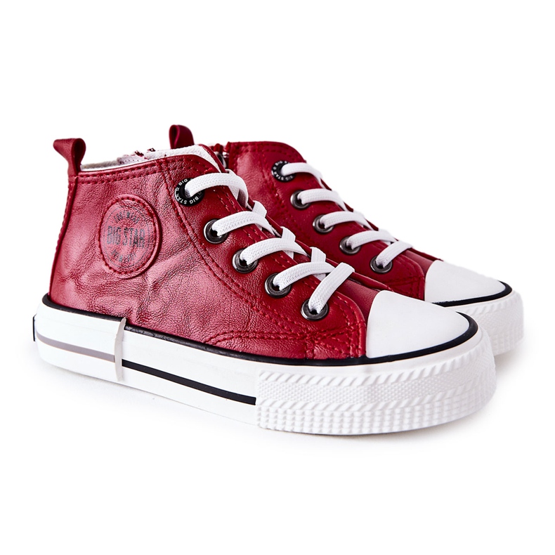 Tênis alto infantil Big Star II374005 vermelho