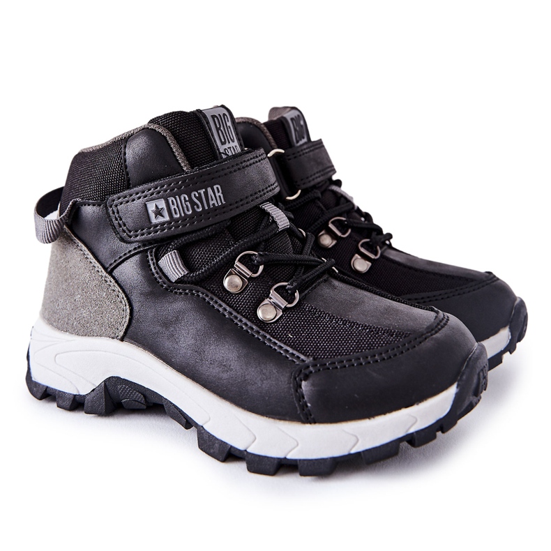 Sapatos de trekking infantis negros Big Star II374100 preto