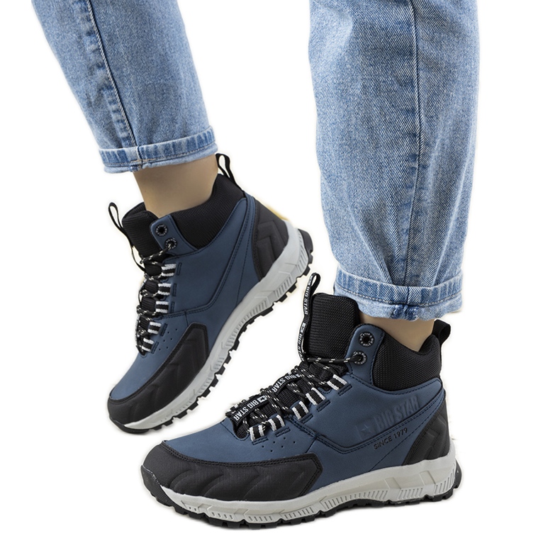 Sapatos de trekking azul marinho Big Star Ivanna preto