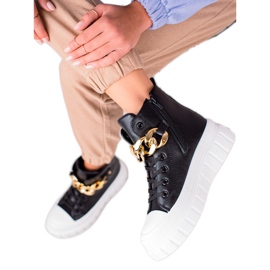 Seastar Tênis de cano alto com corrente preto