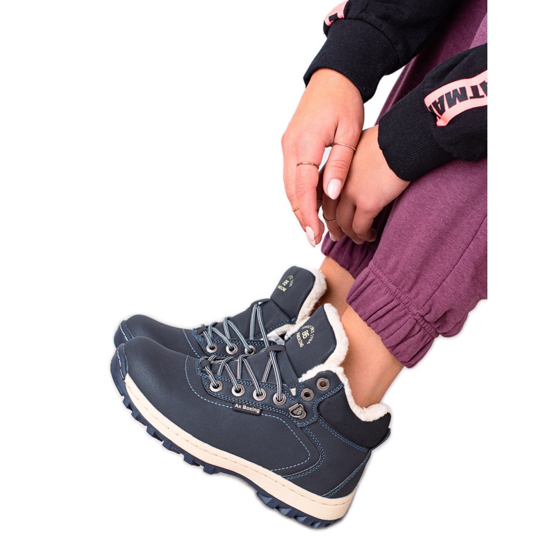 Ax Boxing Calçado para trekking quente azul marinho