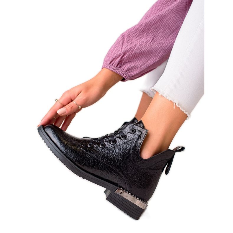 W. Potocki Botas elegantes com recorte Potocki preto