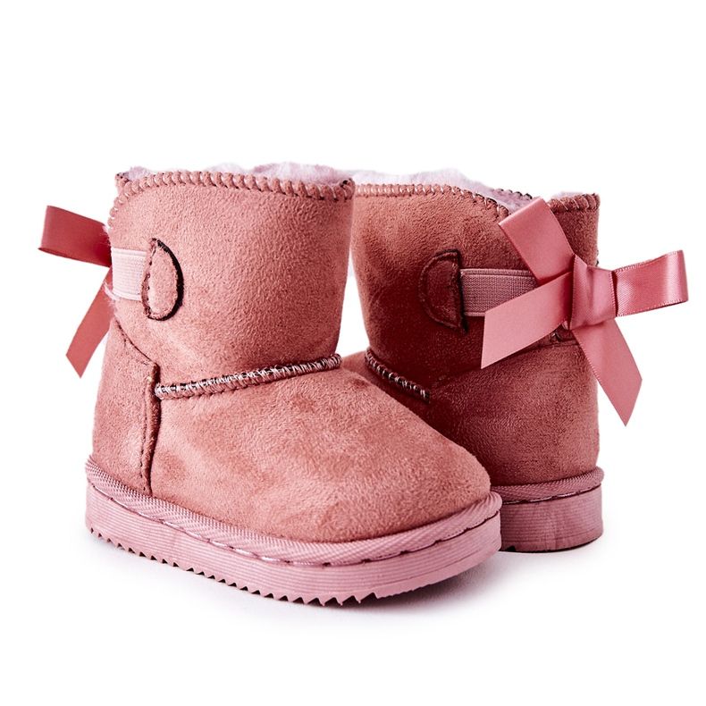 FR1 Botas de neve quente infantil rosa funky