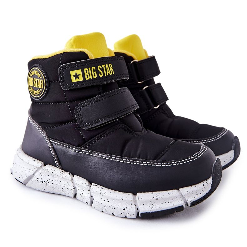 Botas de neve infantil Memory Foam Big Star II374070 Preto