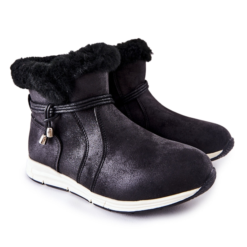 Botas de neve infantis Big Star BB374056BS pretas preto