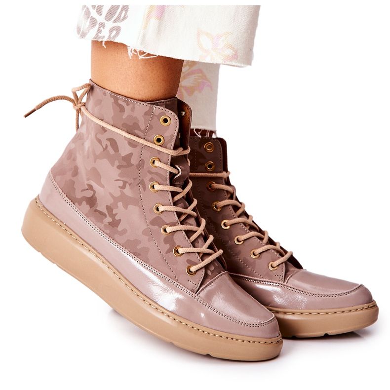 Lewski Shoes Calçados esportivos de couro Lewski 3034 Beige Camo bege