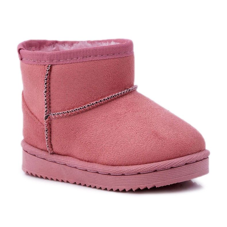 FR1 Botas quentes de neve infantil rosa escuro Gooby