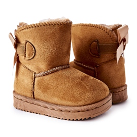 FR1 Botas de neve quentes para crianças Khaki Funky marrom cáqui