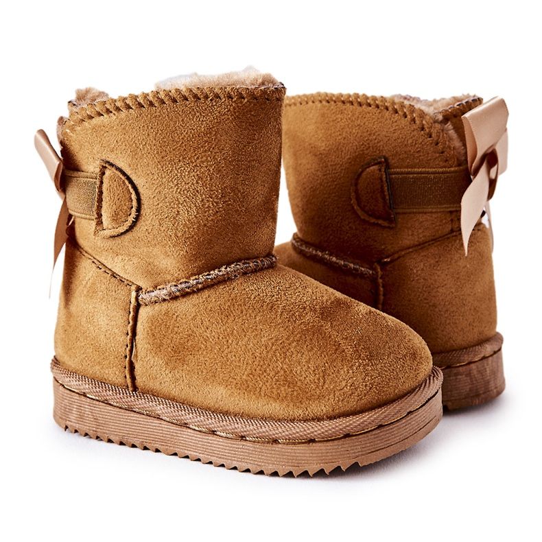 FR1 Botas de neve quentes para crianças Khaki Funky castanho cáqui