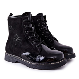 Vinceza Botas infantis Black Gander preto