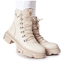 FI1 Armadilhas de botas quentes femininas bege perfeito