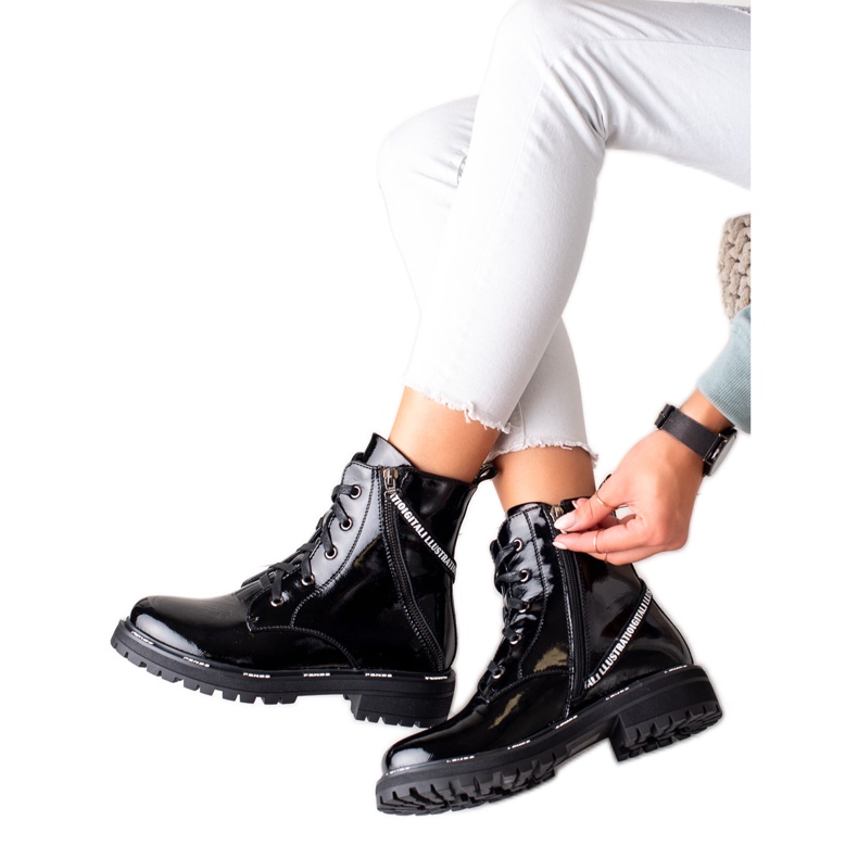 Botas de couro Artiker preto