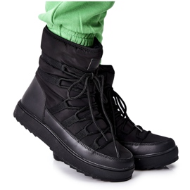 S.Barski Botas pretas quentes de neve femininas Cironeus preto