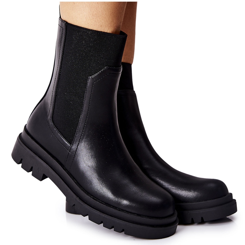 Vinceza Botas quentes femininas pretas Nikiera preto