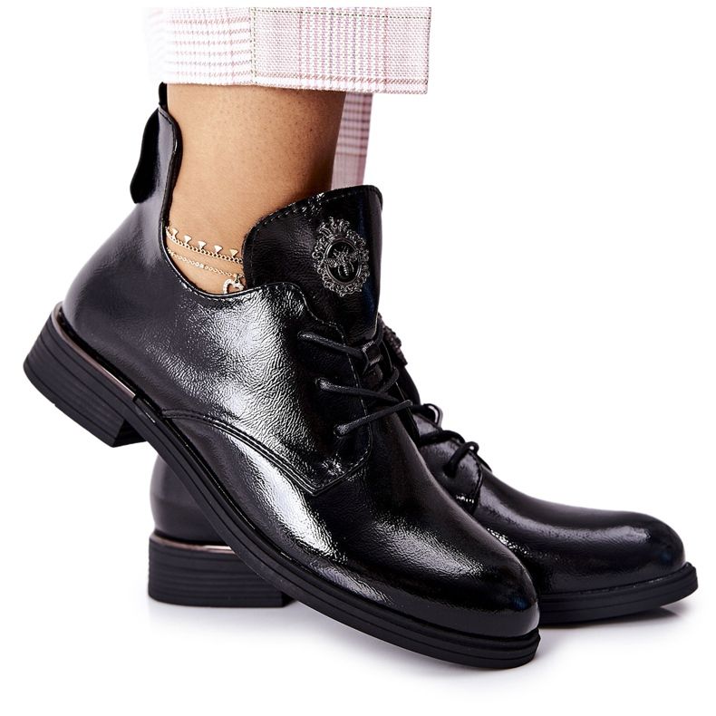 Sapatos Lacados Sergio Leone Aquecido PB262 Preto