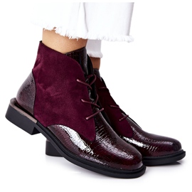 Botas quentes de camurça Sergio Leone BT401 Burgundy clarete