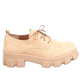 Sapatos com sola grossa 8363 Bege bege Sapatos com sola grossa 8363 Bege bege