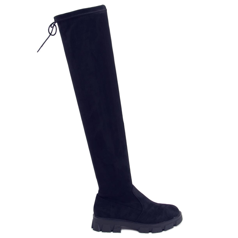 Botas de coxa femininas pretas LM-07 pretas preto
