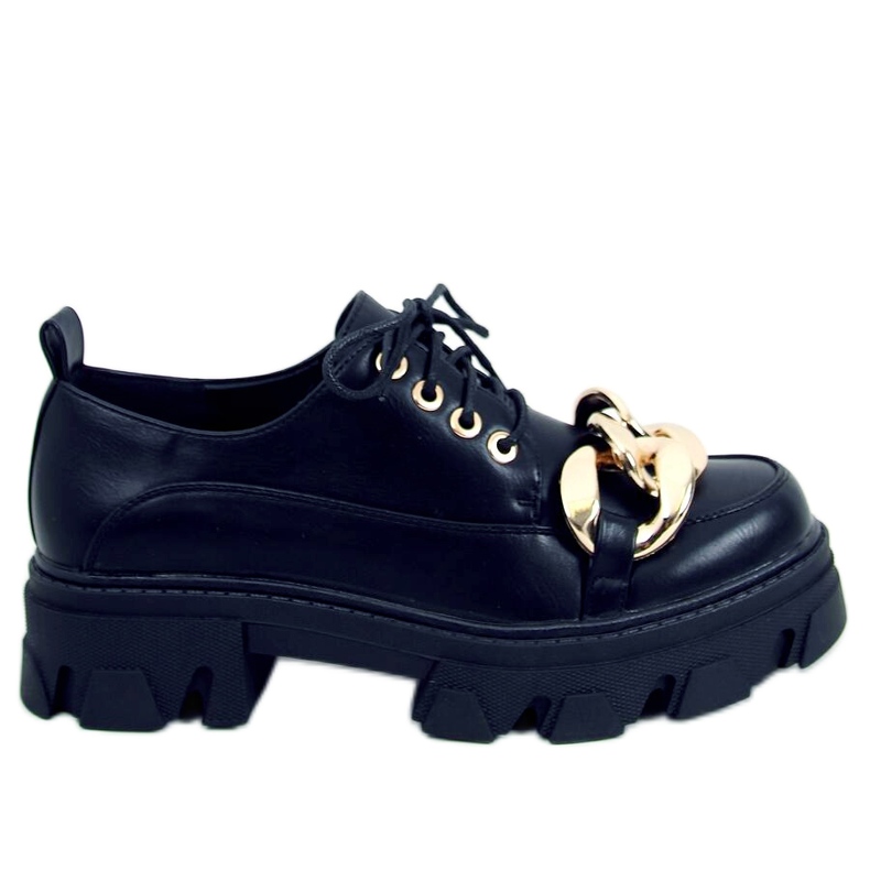 Sapatos femininos Tony Black com corrente preto